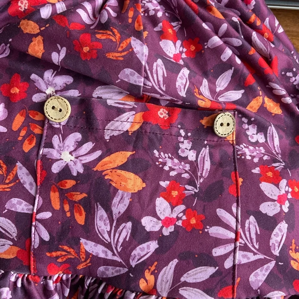Cheeky Plum Purple and Red Floral Dress